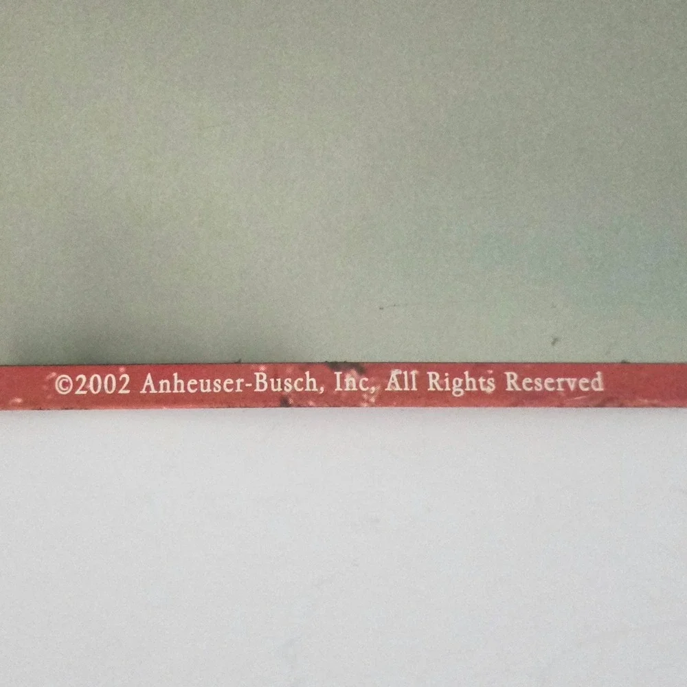 Budweiser Beer Metal Sign Wall Decor 2002 Anheuser Busch Vintage‎ Man Cave Bar